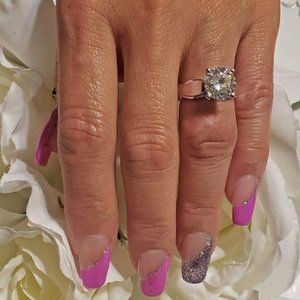 10K Solid Yellow and White Gold 3 Carats Moissanite Engagement Ring D-FL